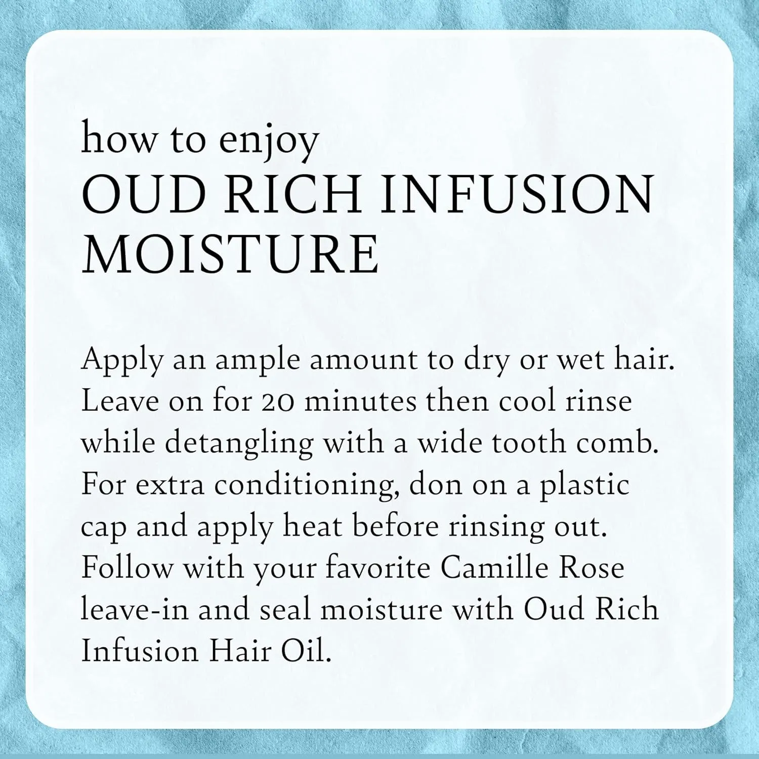 Camille Rose Naturals Camille Rose Oud Rich Infusion Moisture Treatment 240ml