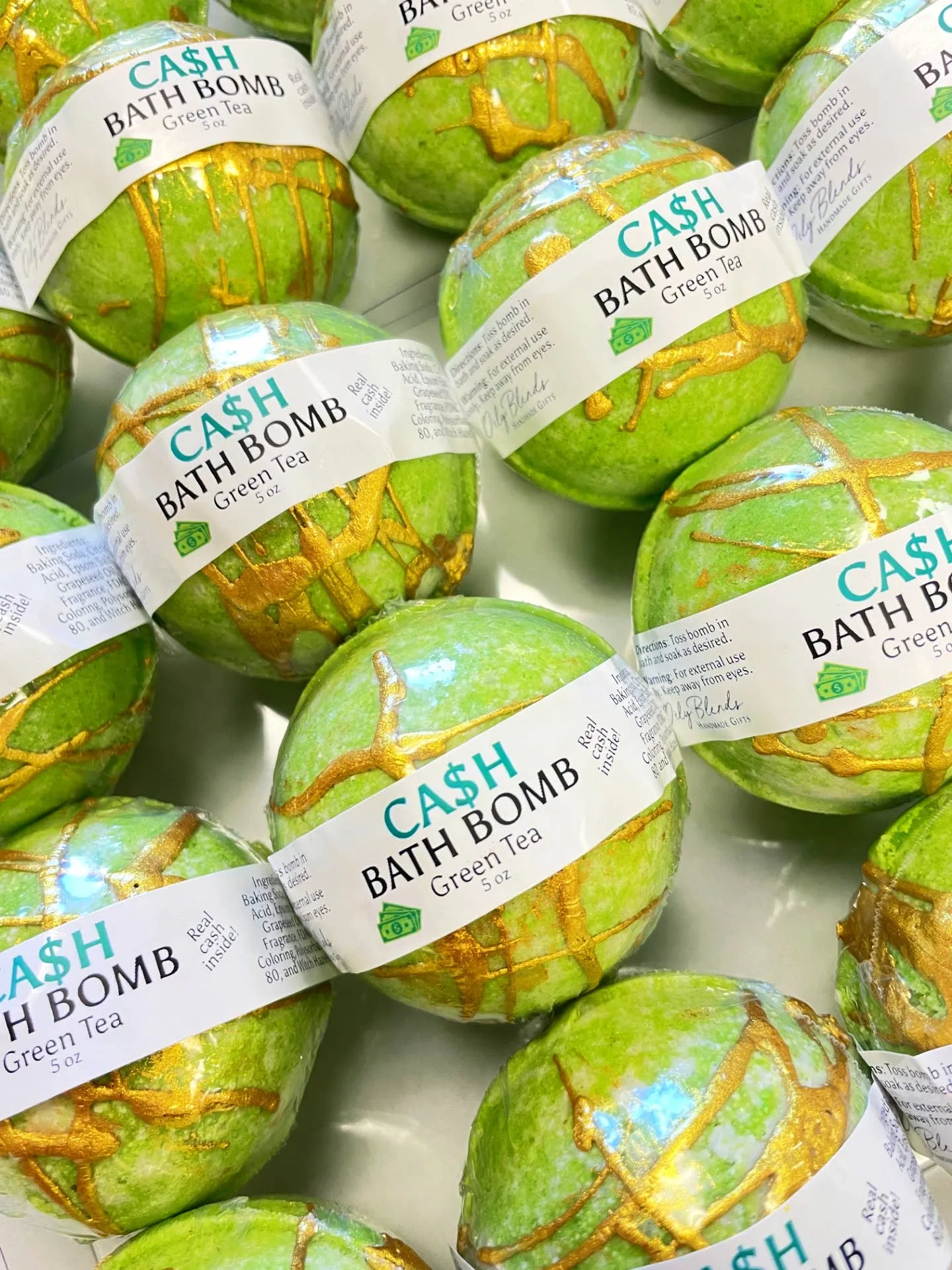 Cash Money Bath Bombs: Bamboo Teak (Pink)