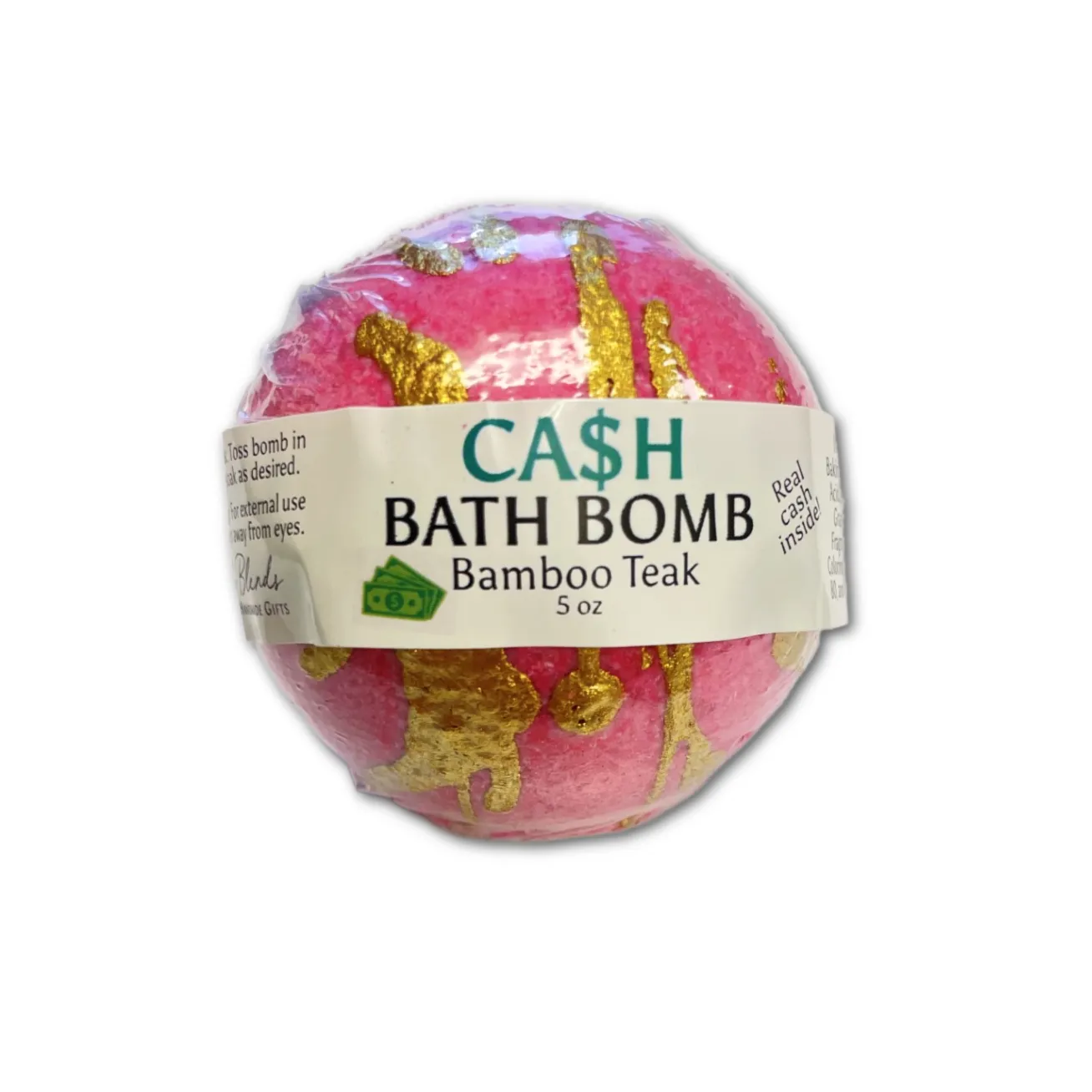 Cash Money Bath Bombs: Bamboo Teak (Pink)