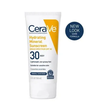 Cerave - Hydrating Mineral Sunscreen SPF 30 Body Lotion-150ml