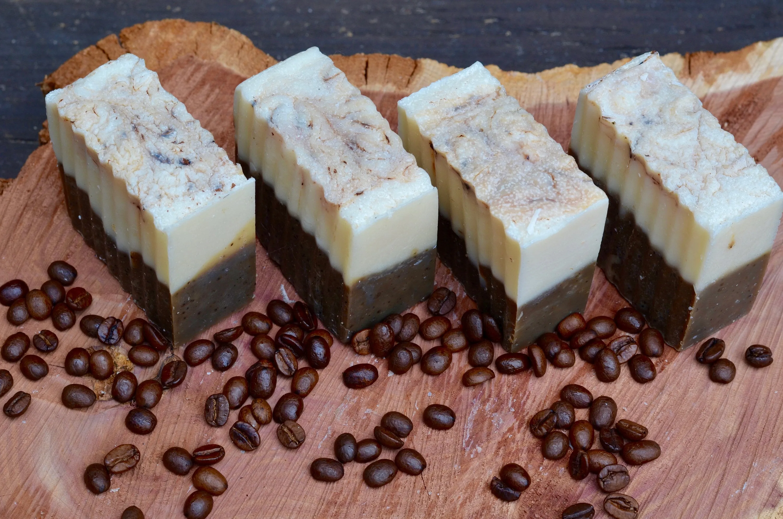 Coffee And Cream Skin Soap with Caffeine, Unscented Bar Soap