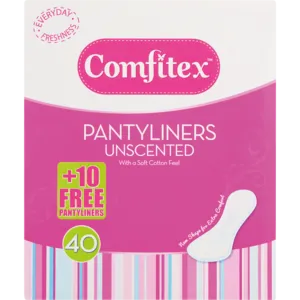 Comfitex Unscented Pantyliners 40 Pack