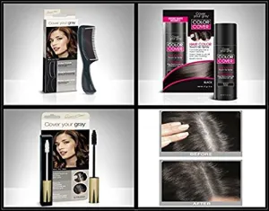 Cover Your Roots Comb, Brush and Spray - 3 Piece Gray Coverage Set