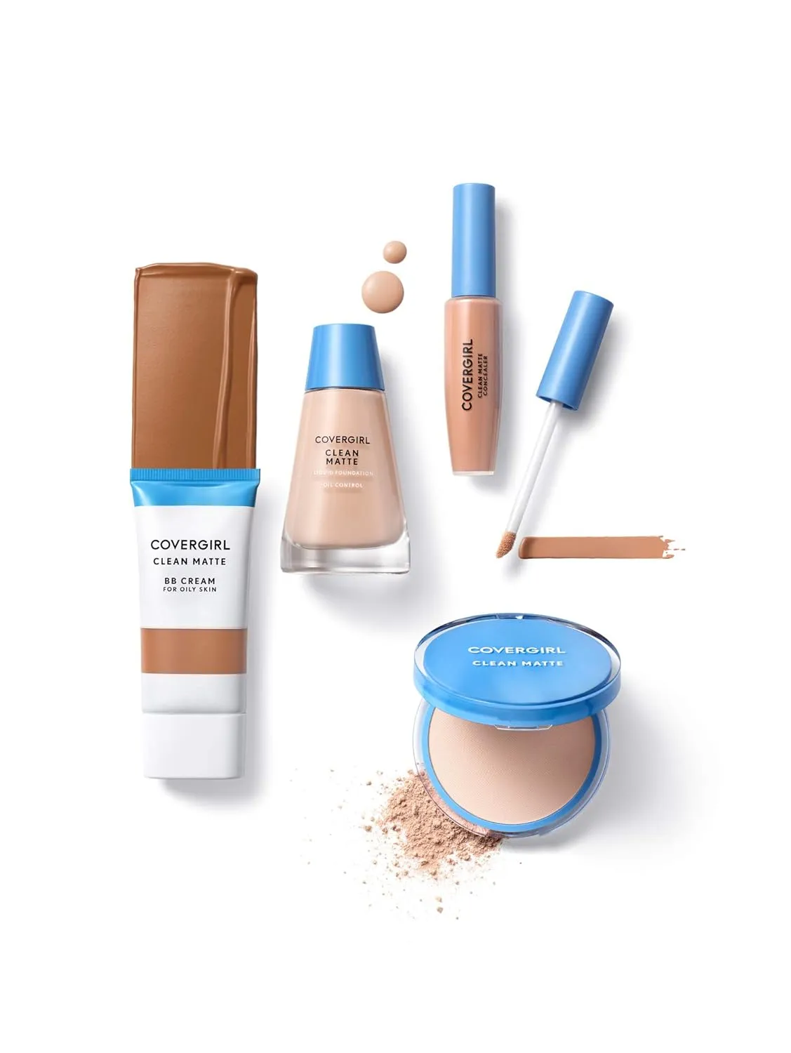 COVERGIRL Clean Matte Bb Cream for Oily Skin, Light Medium 530, 1 Fl Oz (2 Count)
