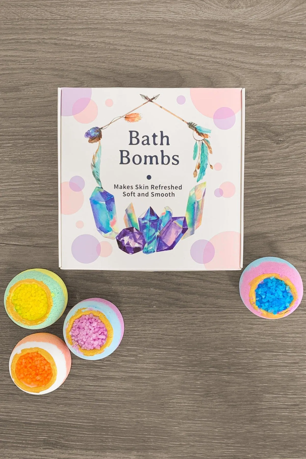 Crystal Bath Bomb - Set of 4