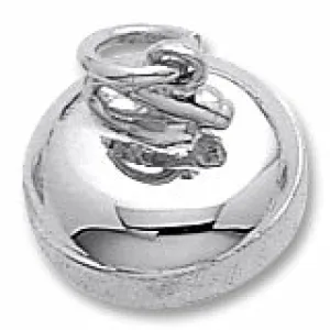 Curling Charm In Sterling Silver