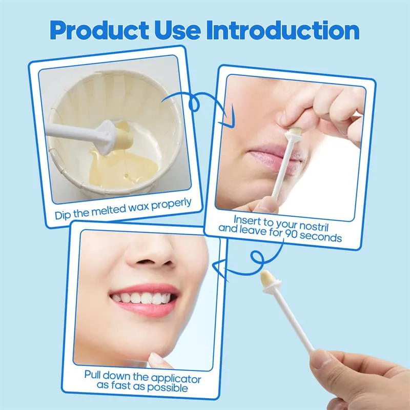 DecBlue 200Pcs Nose Wax Sticks Nose Wax Applicator Sticks for Nostril Nasal Cleaning Ear Eyebrow for Men Women Painless Nose Hair Removal