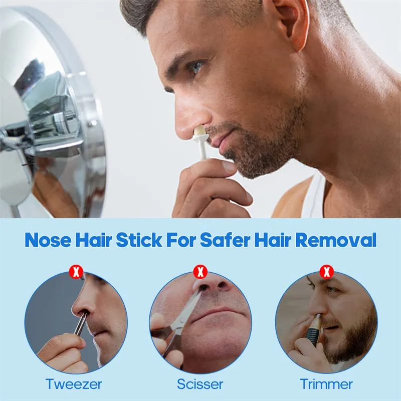 DecBlue 200Pcs Nose Wax Sticks Nose Wax Applicator Sticks for Nostril Nasal Cleaning Ear Eyebrow for Men Women Painless Nose Hair Removal