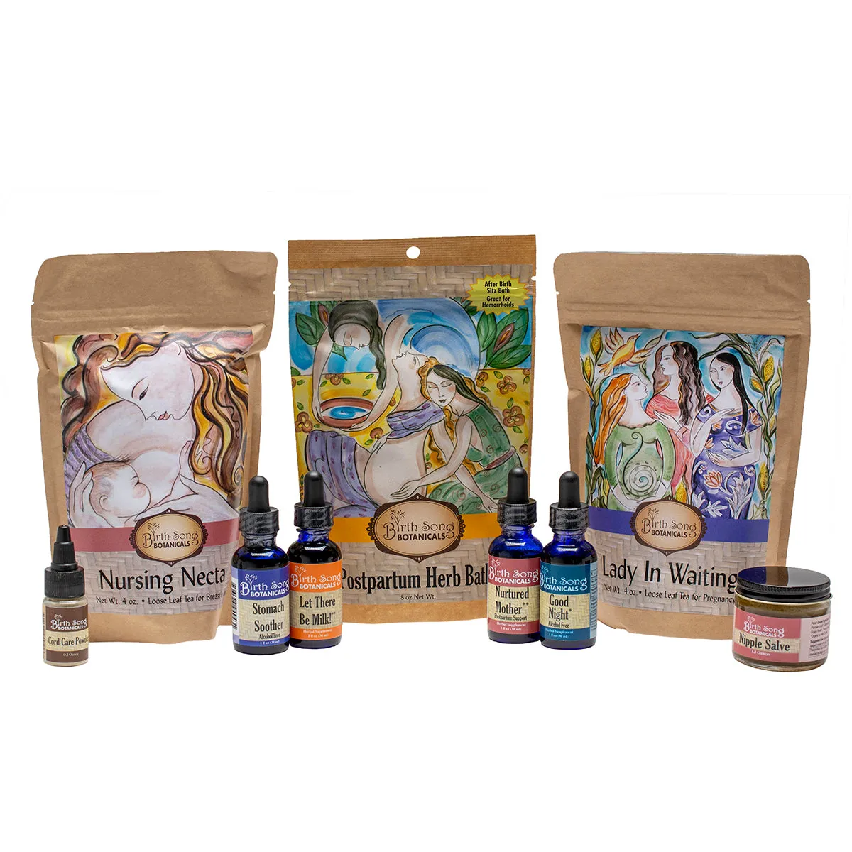 Deluxe Herbal Gift Set to Support Healthy Pregnancy, Postpartum, and Breastfeeding* Natural Baby Shower Gift For New Moms