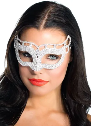 Deluxe Petite Crystal Masquerade Mask