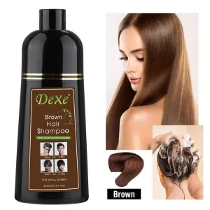 Dexe Brown Hair Shampoo Instant Hair Dye - 400 ML