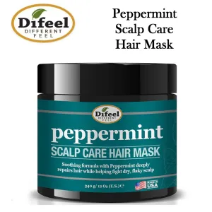 Difeel Hair Mask, Peppermint Scalp Care, 12 oz
