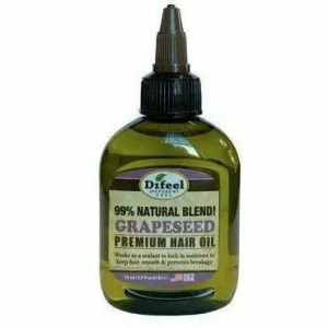 Difeel:Hemp 99% Natural Grapeseed  Hair Oil Pro-Growth 2.5 OZ
