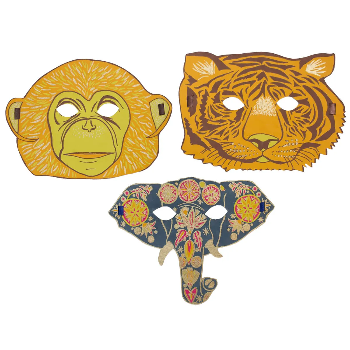 Elephant Mask Greetings Card by East End Press