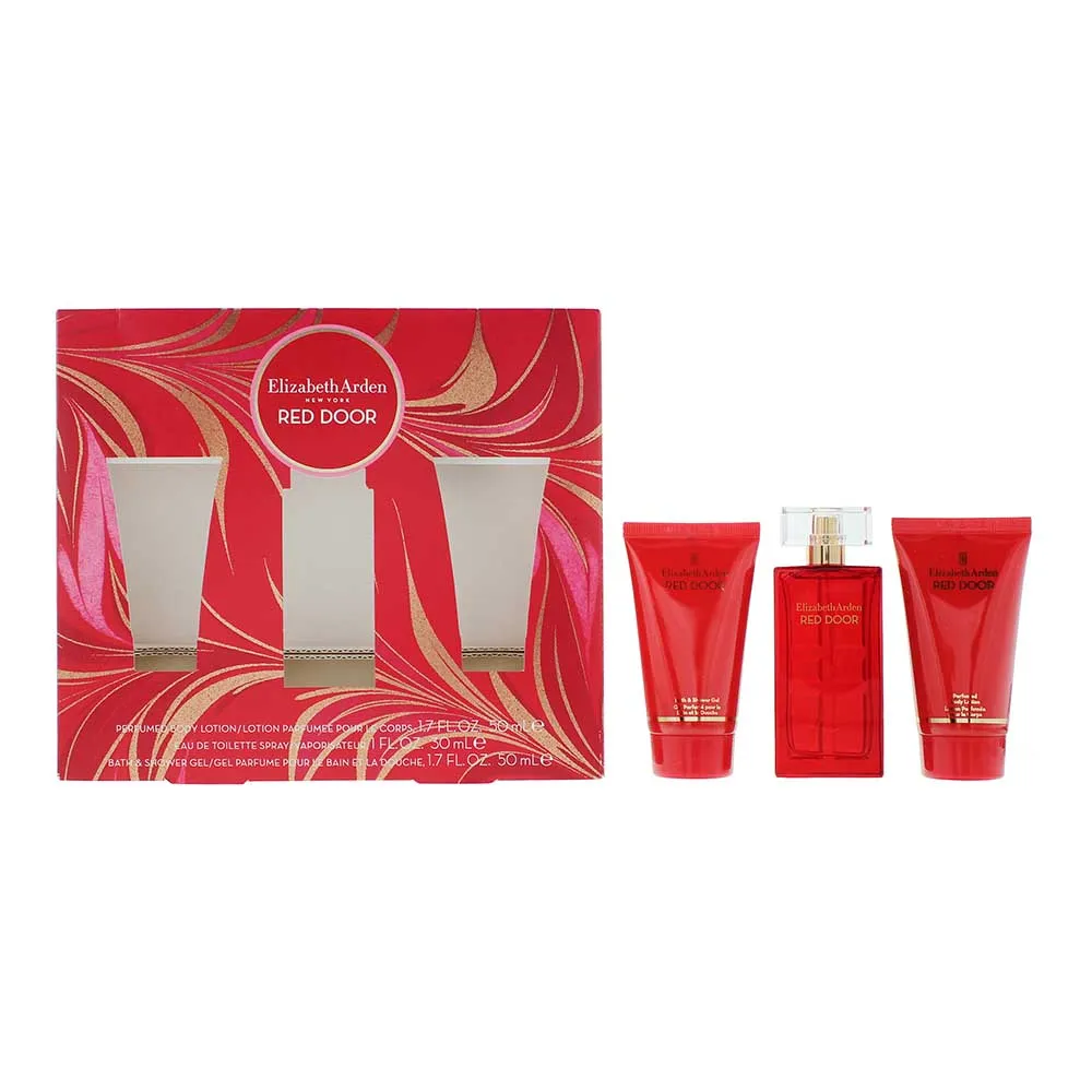 Elizabeth Arden Red Door 3 Piece Gift Set Eau de Toilette 30ml - Body Lotion 50ml - Bath And Shower Gel 50ml