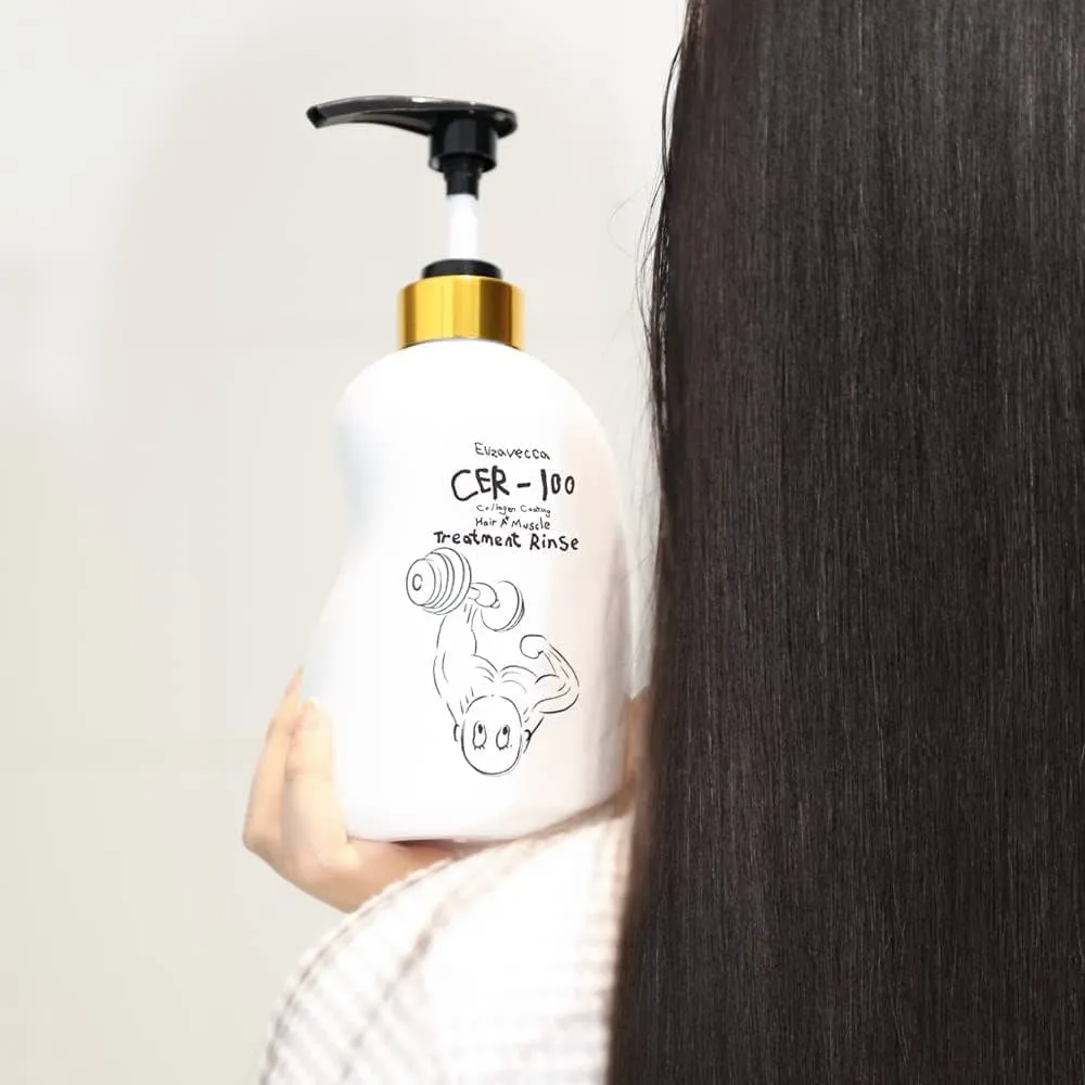 Elizavecca Cer 100 Collagen Coating hair a  muscle Treatment rince معالج الشعر الكوري بالكولاجين من الزافيكا