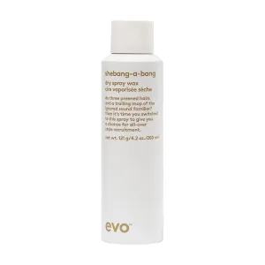 EVO Shebang-a-bang Dry Spray Wax - Provides Texture, Flexible Hold and Matte Finish - Styling Hair Spray Wax For All Hair Types, Wet or Dry Hair - 121g / 4.2oz