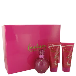 Fantasy by Britney Spears Gift Set - 3.3 oz Eau De Parfum Spray   3.3 oz Body Lotion   3.3 oz Shower Gel