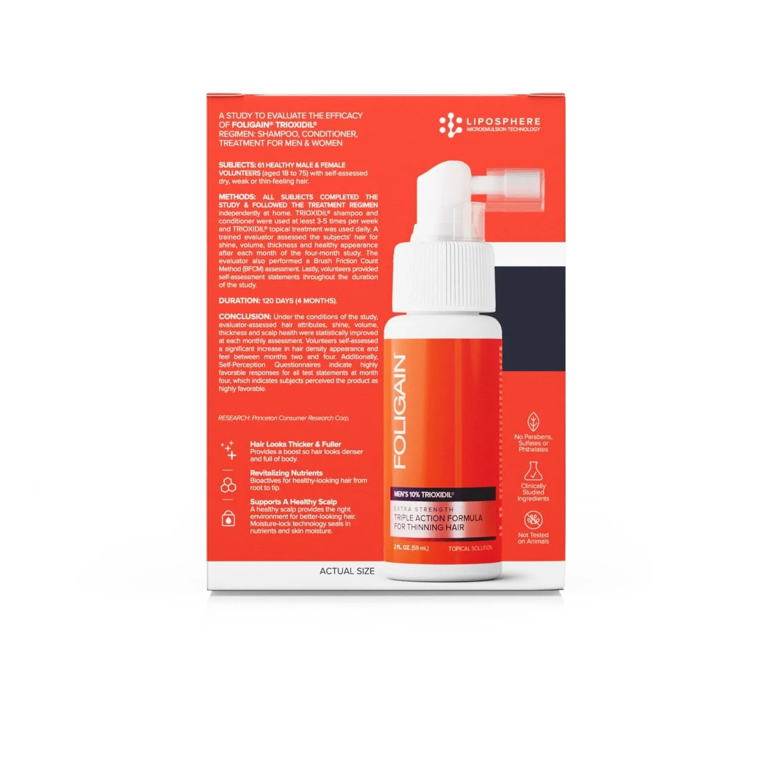 Foligain Men's Intensive Treatment for Thinning Hair with 10% Trioxidil (59ml)