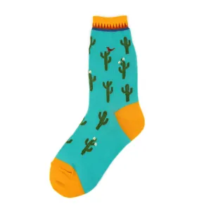 Foot Traffic Women's Teal Cactus Socks