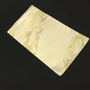 Fukuro Obi Vintage(1950-1980) Gold Curling Wave Silk BB185V1