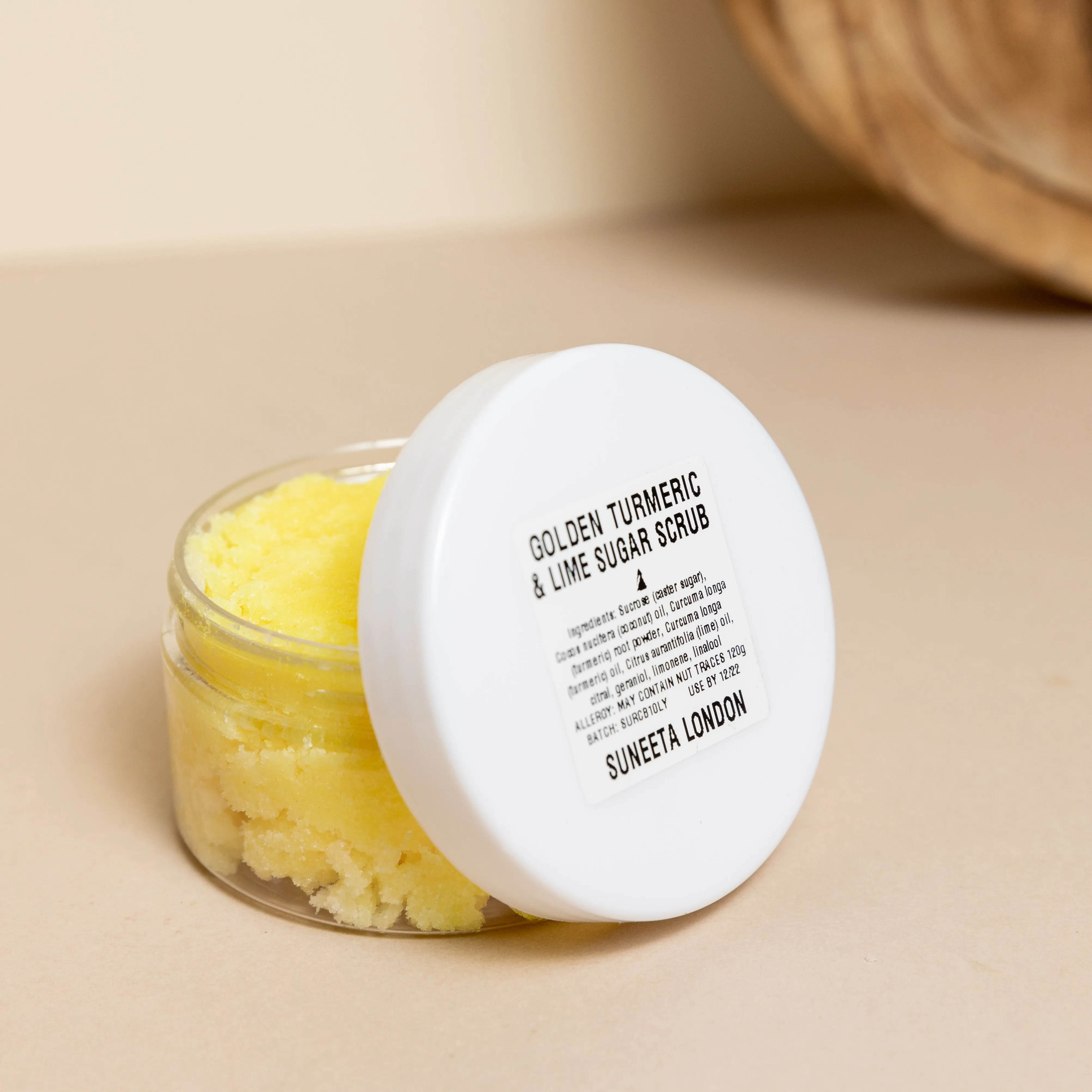 Golden Turmeric and Lime Sugar Scrub