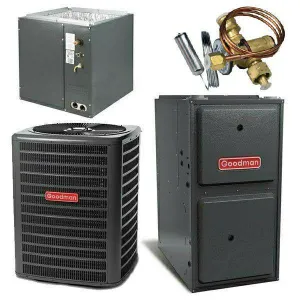 Goodman 3.5 Ton Cooling 16 SEER; 80k BTU Heating; 97% AFUE Gas Electric Air Conditioner System