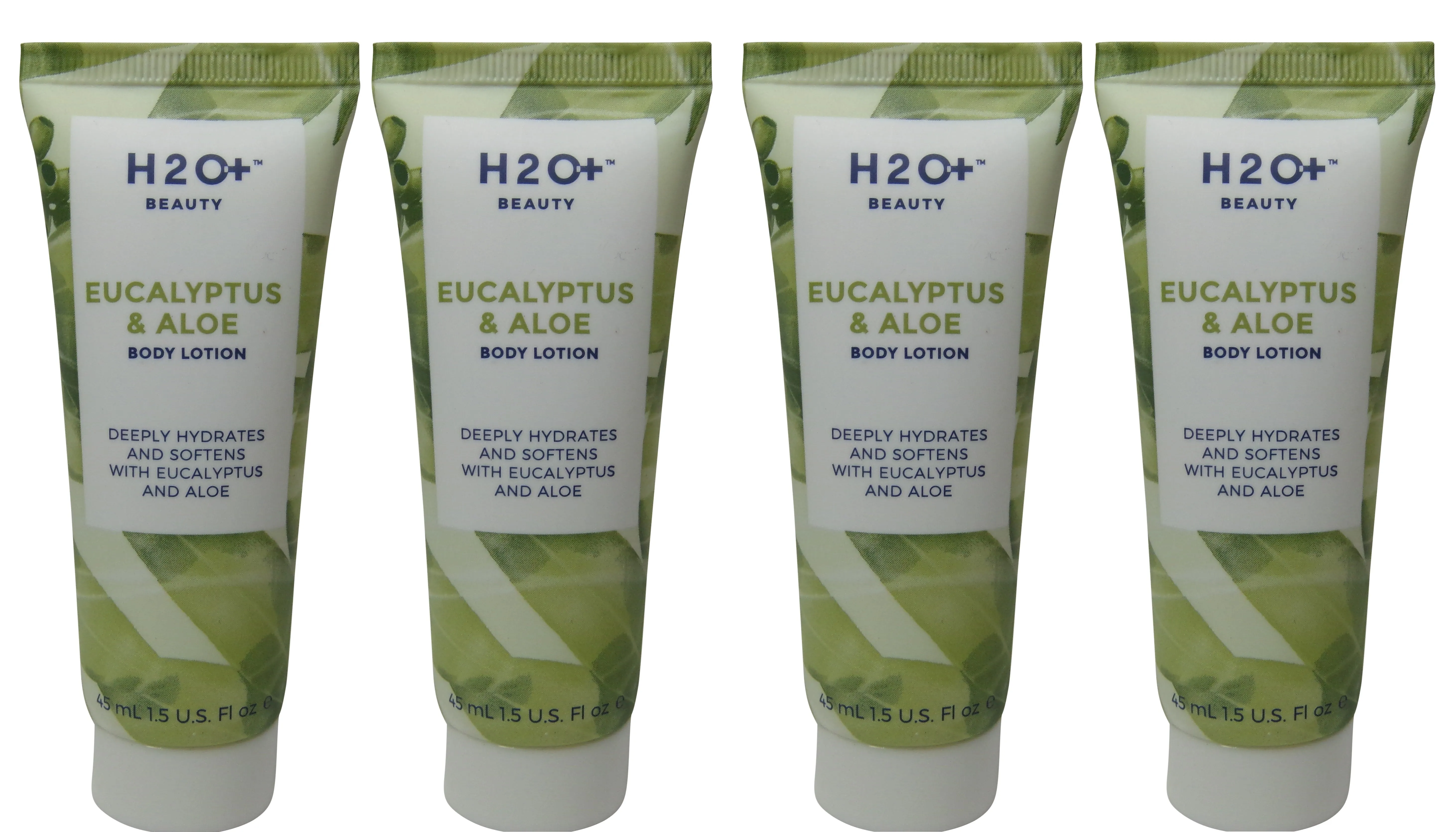 H2O Plus Eucalyptus & Aloe Body Lotion lot of 4 each 1.5oz bottles. Total of 6oz