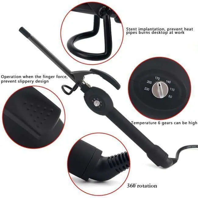 Hair Appliance, Hair Curler 9mm Curling Tongs