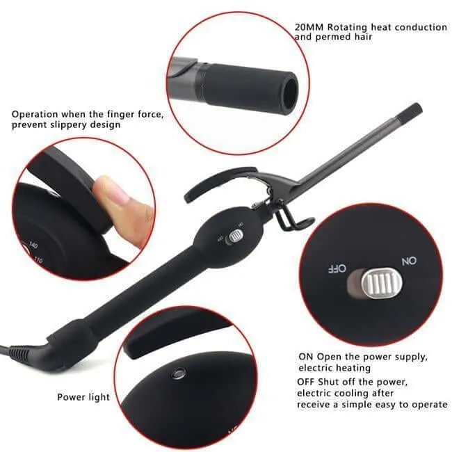 Hair Appliance, Hair Curler 9mm Curling Tongs