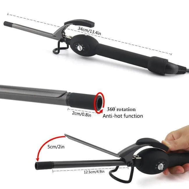 Hair Appliance, Hair Curler 9mm Curling Tongs