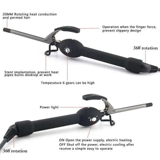 Hair Appliance, Hair Curler 9mm Curling Tongs