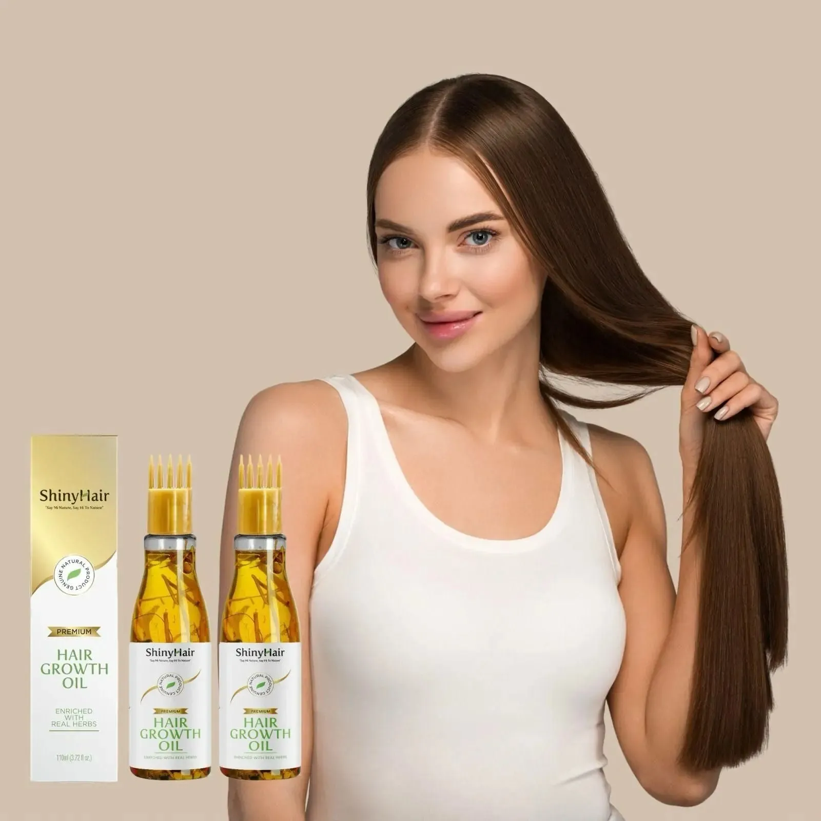 Hair Growth Oil - ShinyHair Oil Enriched With Real Herbs 110ml (Pack of 2)