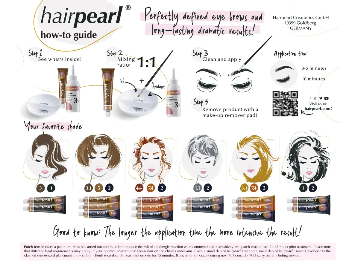 hairpearl Cream Eyebrow Tint No 1 Deep Black