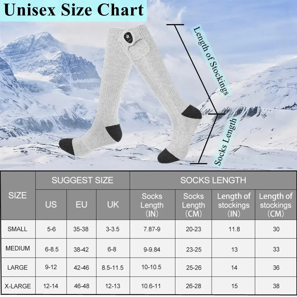 Heated Socks - Infrared Heating with Reinforced Toe for Winter