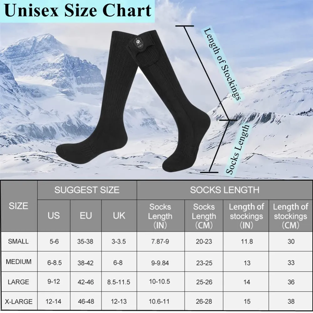 Heated Socks - Infrared Heating with Reinforced Toe for Winter