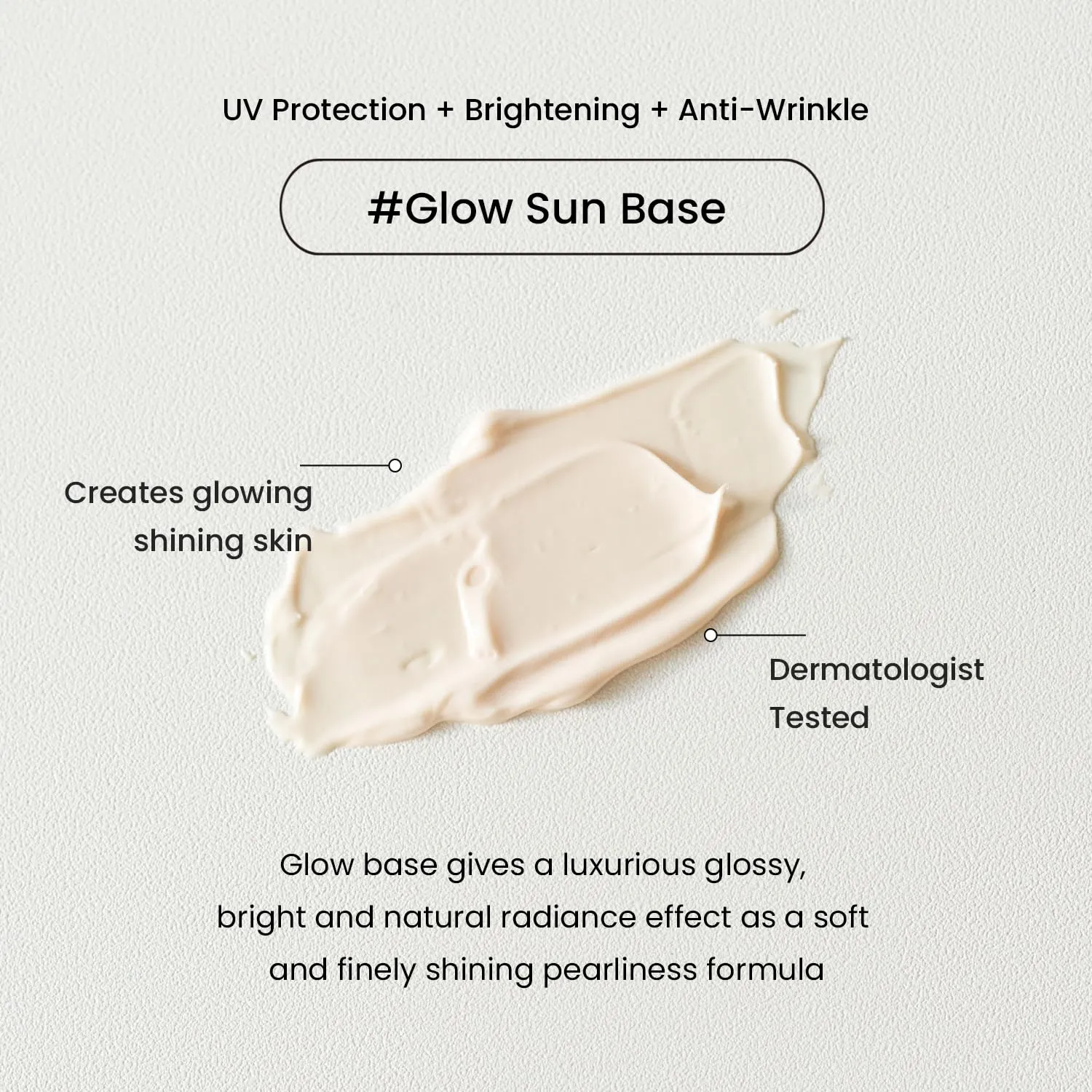 HEIMISH Artless Glow Base, Multipurpose Makeup Base, Primer, Highlighter, Tone Up Sunscreen for face, Lightweight, Non-greasy, Hydrating, Natural Finish with SPF 50  PA    , 1.35fl.oz/40ml