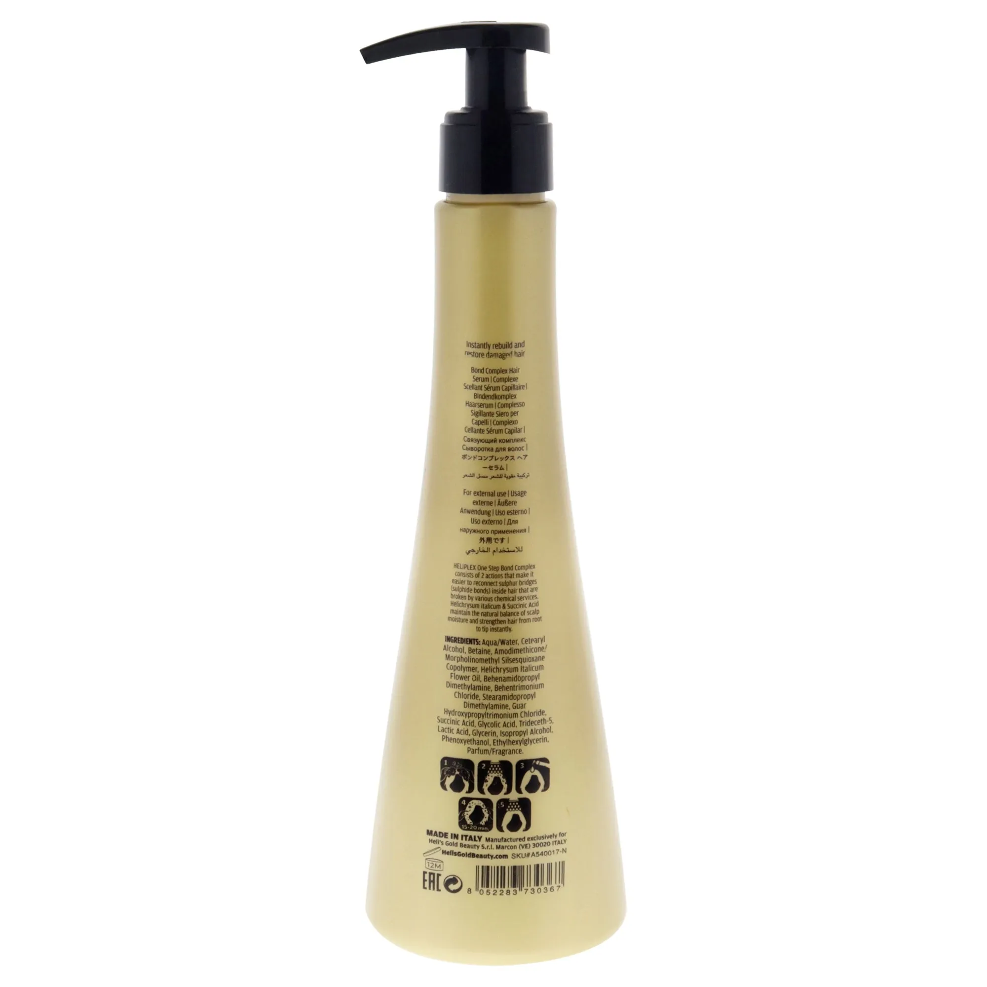 Heliplex One Step Blond Complex Hair Serum by Helis Gold for Unisex - 8.4 oz Serum