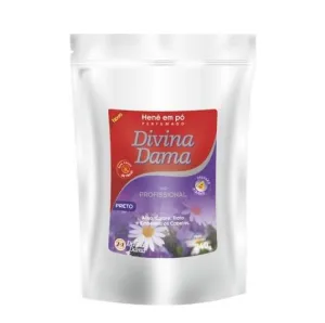 Henê Powder Black Straightening Dyeing Perfumed Water Henna 240g - Divina Dama
