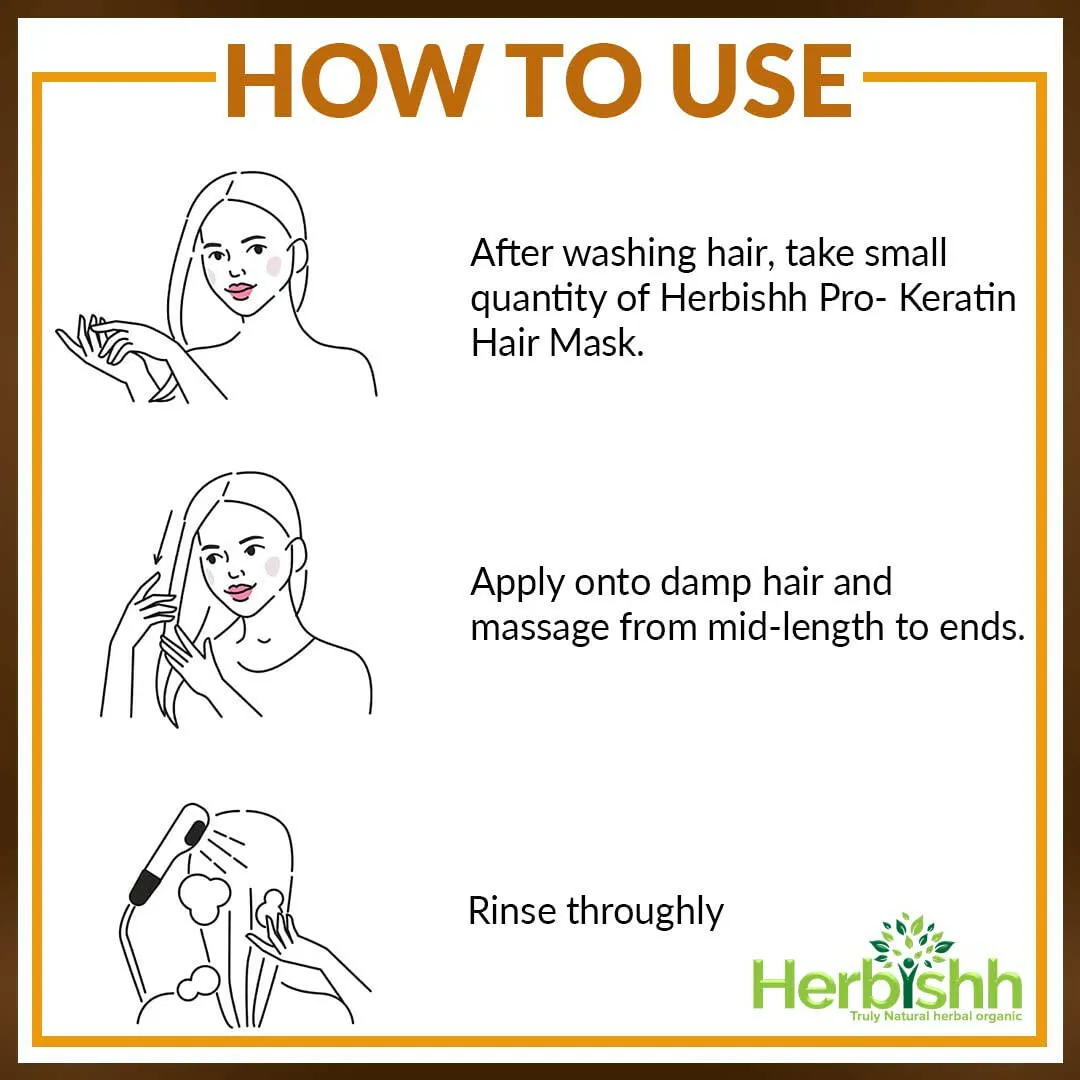 Herbishh Argan Hair Mask for Deep Conditioning & Hydration For Healthier Looking Hair 25 gm