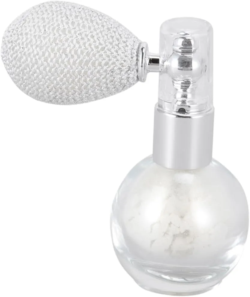 High Gloss Powder Sprayer Pearl White Shimmer Spray for Face Body Hair Versatile Loose Powder Makeup Tool for Women Oil Pore Friendly Formula