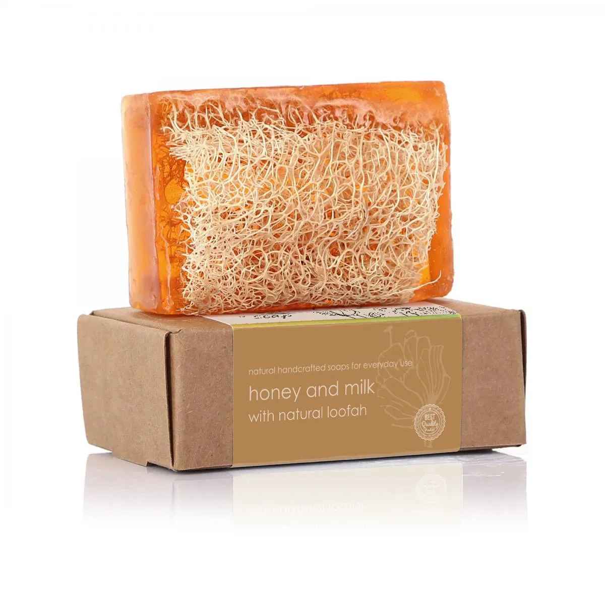 Honey and Milk Soap with Loofah