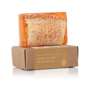 Honey and Milk Soap with Loofah