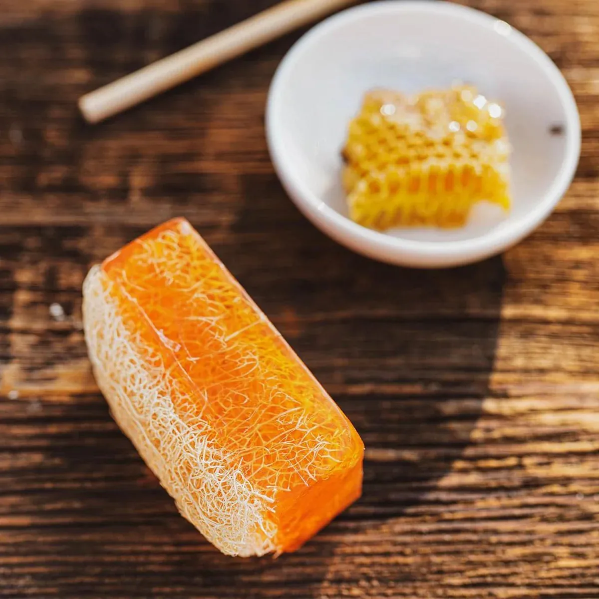 Honey and Milk Soap with Loofah