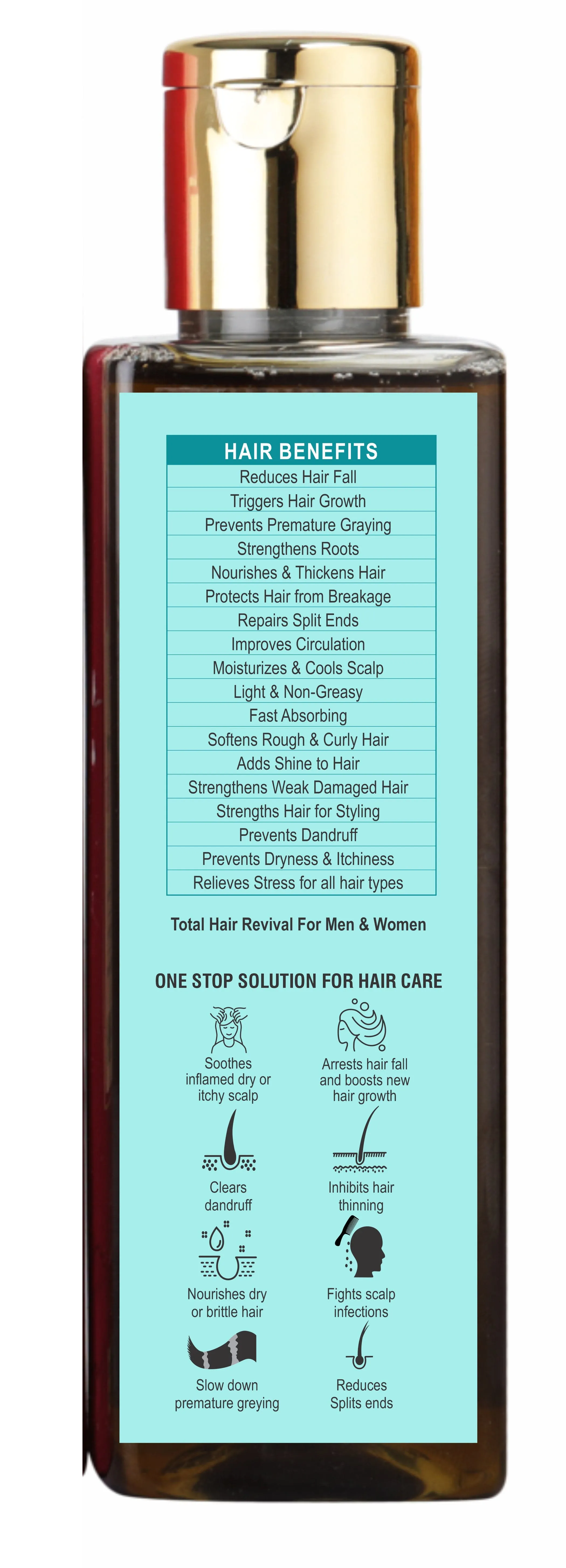 INDUS HEMP MIRACLE HEMP HAIR OIL  WITH TEA TREE OIL AND EUCALYPTUS OIL, 200ML