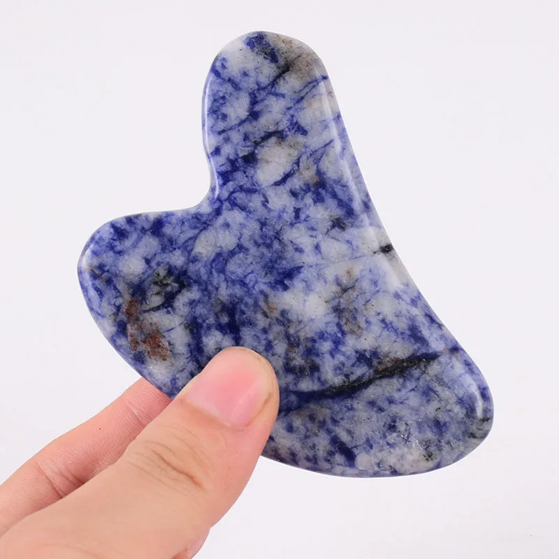 Jade Roller Scrapping Plate Massage Board Set Shaving Plate Crystal Blue Point Stone Thorn Roller Scrapping Plate