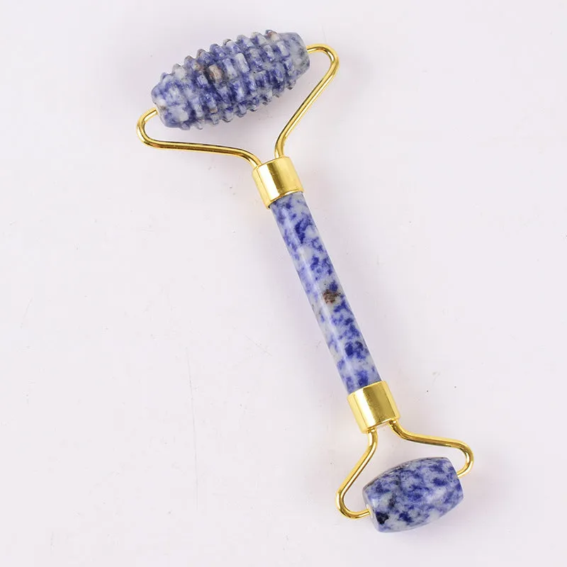 Jade Roller Scrapping Plate Massage Board Set Shaving Plate Crystal Blue Point Stone Thorn Roller Scrapping Plate