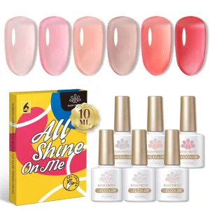 Jelly Rose Nude Gel Polish 6 Colour Series Born Pretty