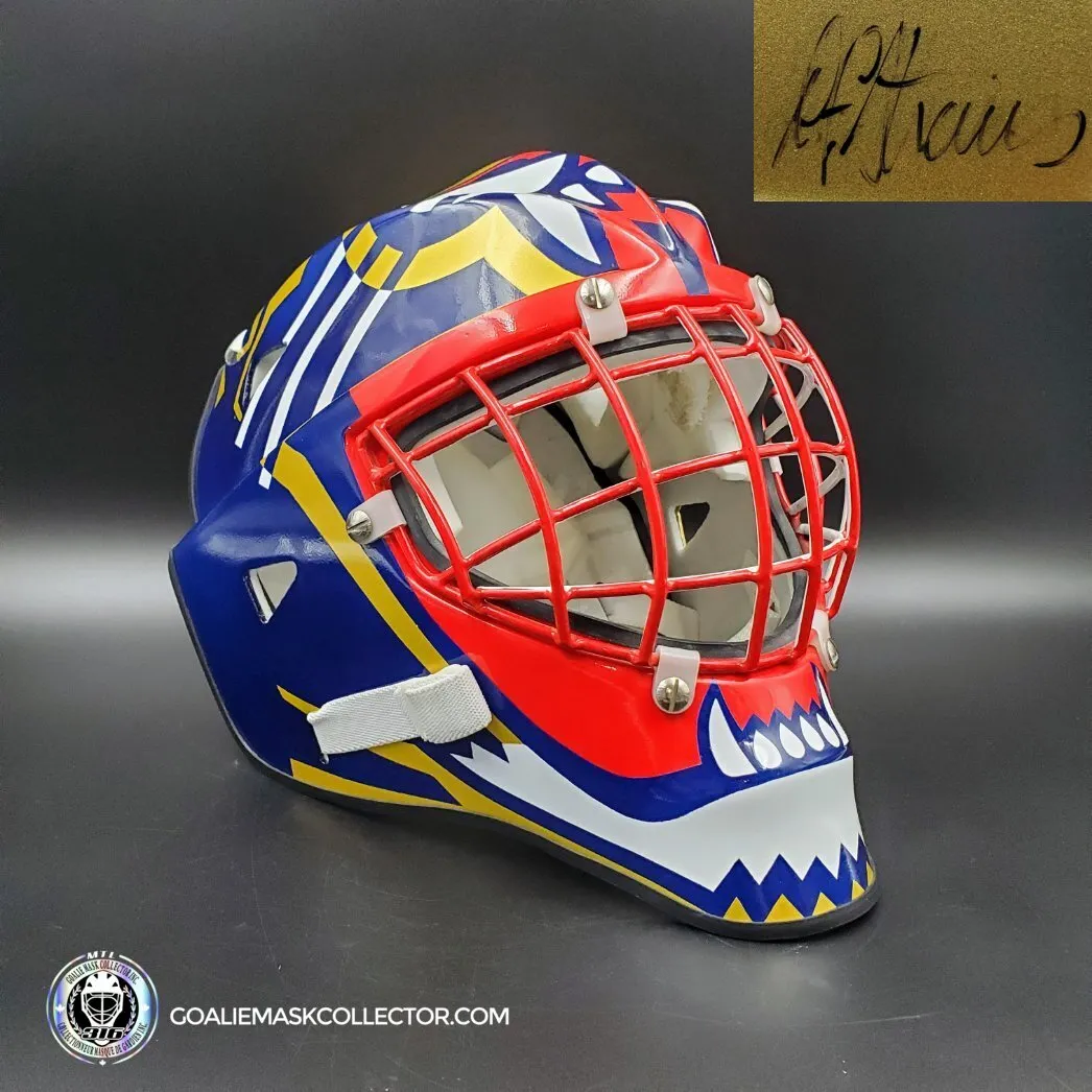 John Vanbiesbrouck Amadilla Goalie Mask Game Ready 1994 Florida Panthers Don Straus Autographed AS-02918 - SOLD