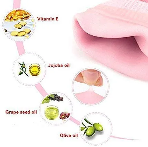 K Kudos Enterprise Themodernkart Silicone Socks for Women, Crack Heel Repair Socks, Spa Gel Socks for Women, Silicon Socks, Silicone Socks for Men, Foot Hydration Socks Vitamin E-Multicolour 1 Pair